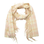 Burberry Cashmere Vintage Check Fringed Scarf (SHF-0ggWkI)