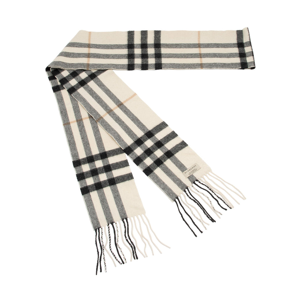 Burberry Cashmere Vintage Check Scarf (SHF-F5u3jv)