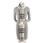 Burberry Cashmere Vintage Check Scarf (SHF-F5u3jv)