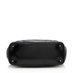 Burberry Charcoal Check Perforated Leather Ellers Large Satchel (SHF-23248)