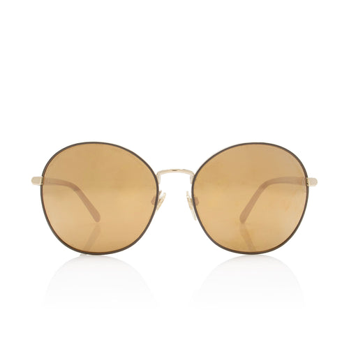 Burberry Check Round Sunglasses (SHF-sXicUR)