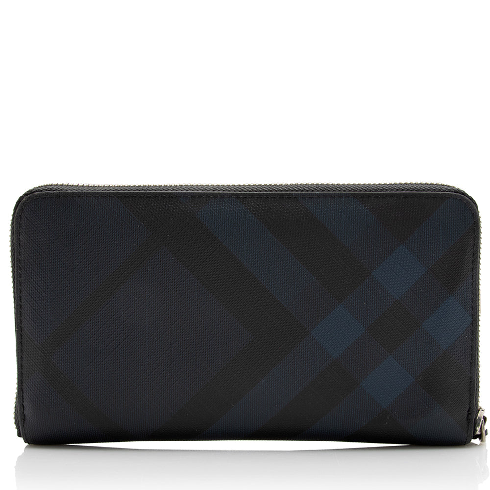 Burberry Check Zip Around Large Wallet (SHF-17361)
