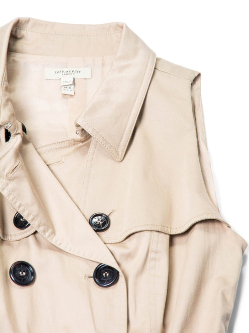 Burberry Cotton Belted Trench A-line Dress Beige