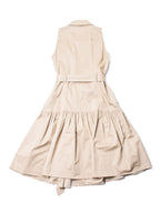 Burberry Cotton Belted Trench A-line Dress Beige