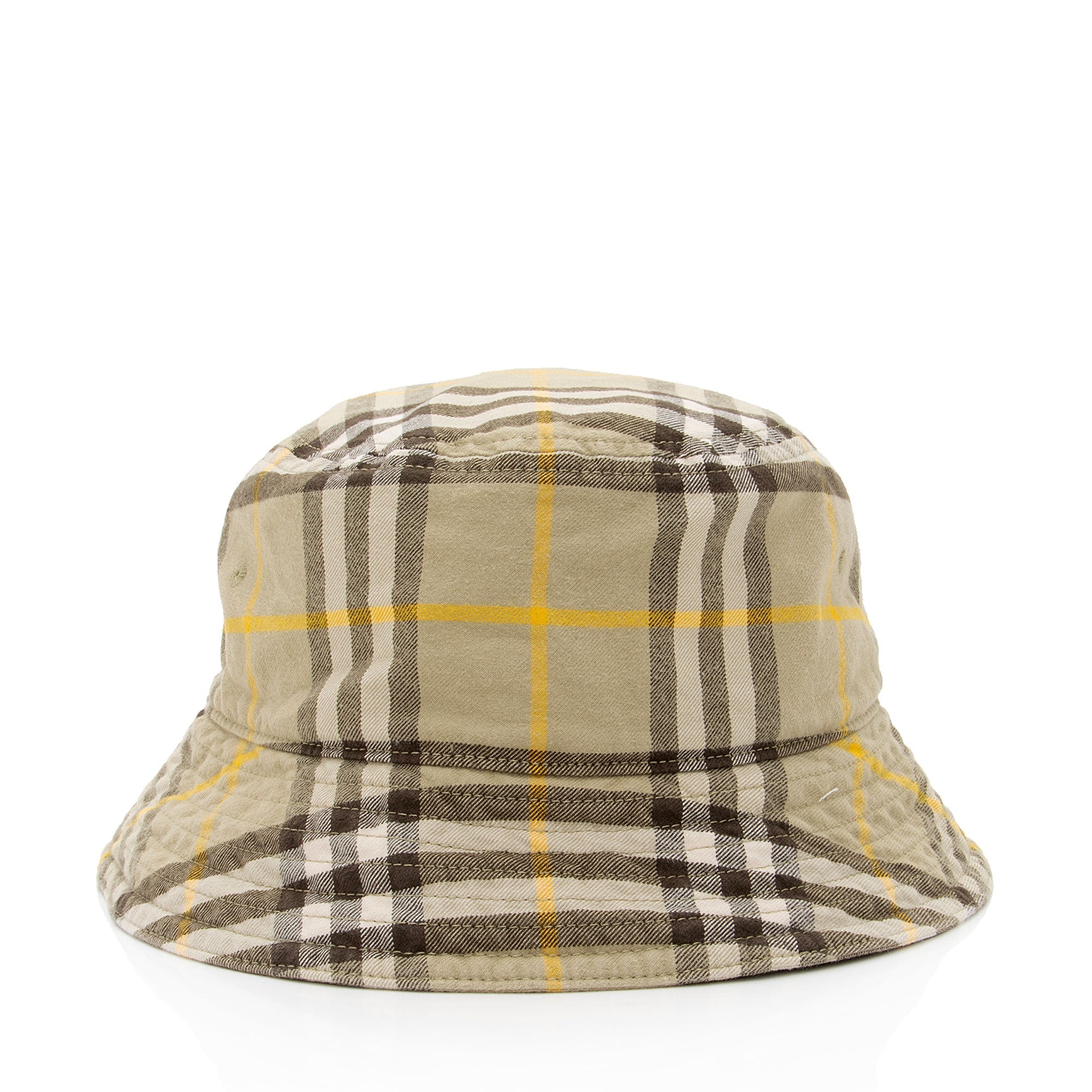Burberry Cotton Check Bucket Hat - Size M (SHF-FKLYU8)