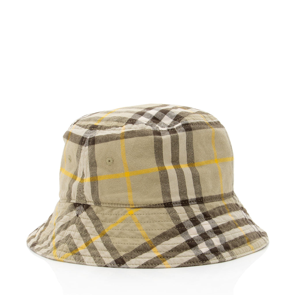 Burberry Cotton Check Bucket Hat - Size M (SHF-FKLYU8)