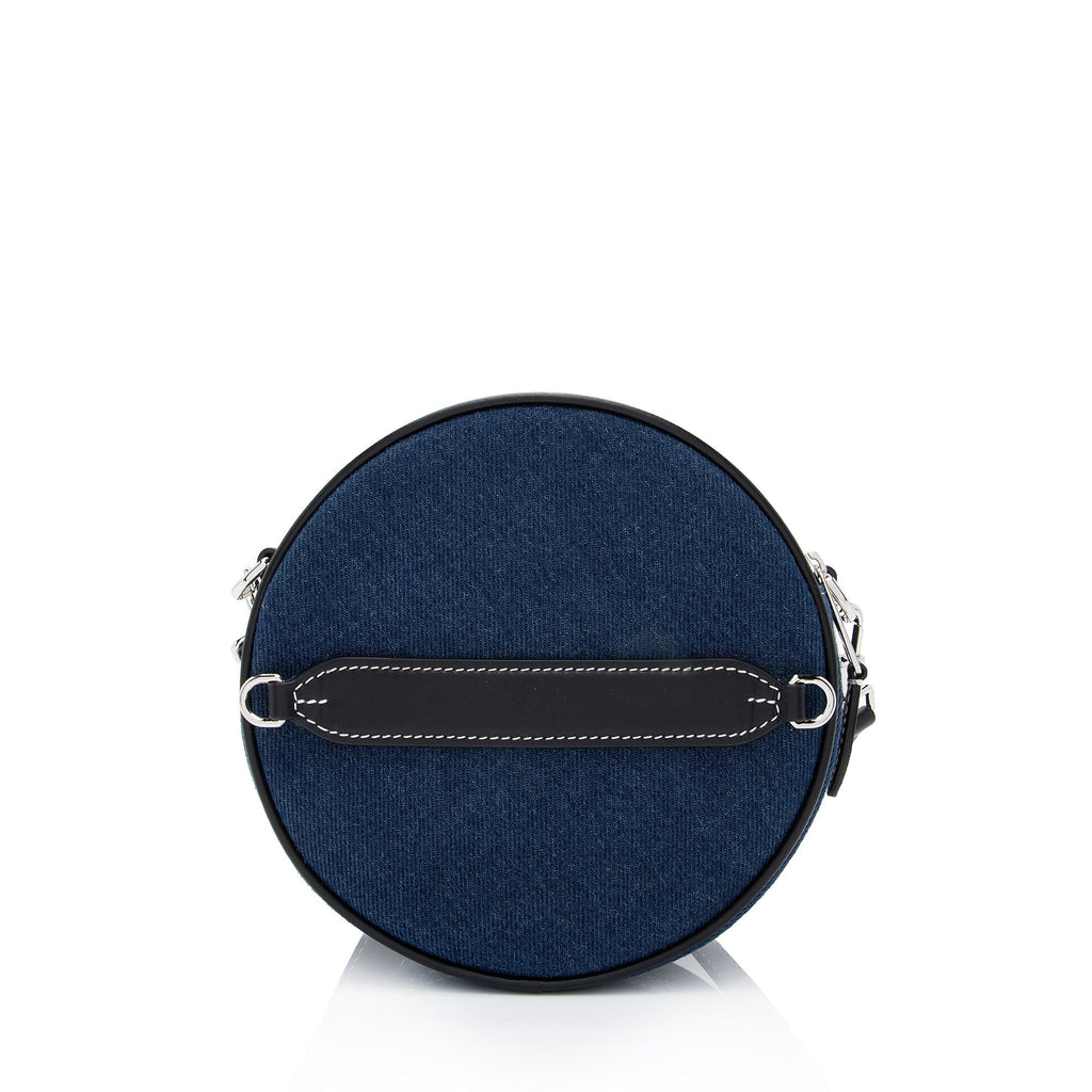 Burberry Denim Leather Logo Graphic Louise Mini Crossbody Bag (SHF-Q9Cb4c)