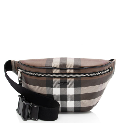Burberry E-Canvas Check Cason Bum Bag (SHF-kefumV)