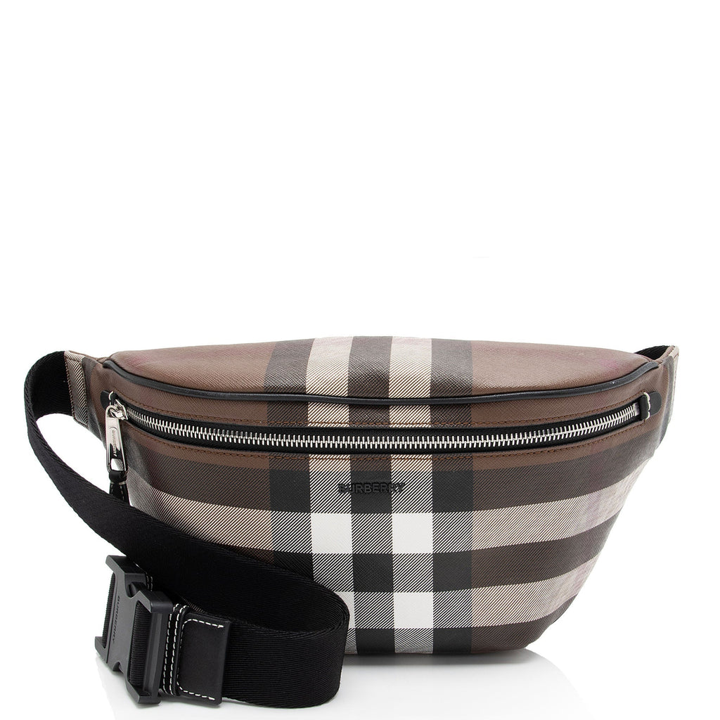 Burberry E-Canvas Check Cason Bum Bag (SHF-kefumV)