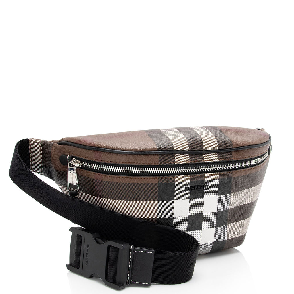 Burberry E-Canvas Check Cason Bum Bag (SHF-kefumV)