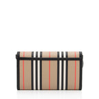 Burberry E-Canvas Icon Stripe Hannah Wallet on Strap (SHF-T6fpoo)