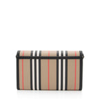 Burberry E-Canvas Icon Stripe Hannah Wallet on Strap (SHF-CZ3TIN)