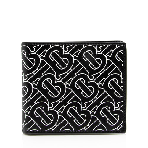 Burberry E-Canvas TB Monogram Bi-Fold Wallet (SHF-xwlANX)