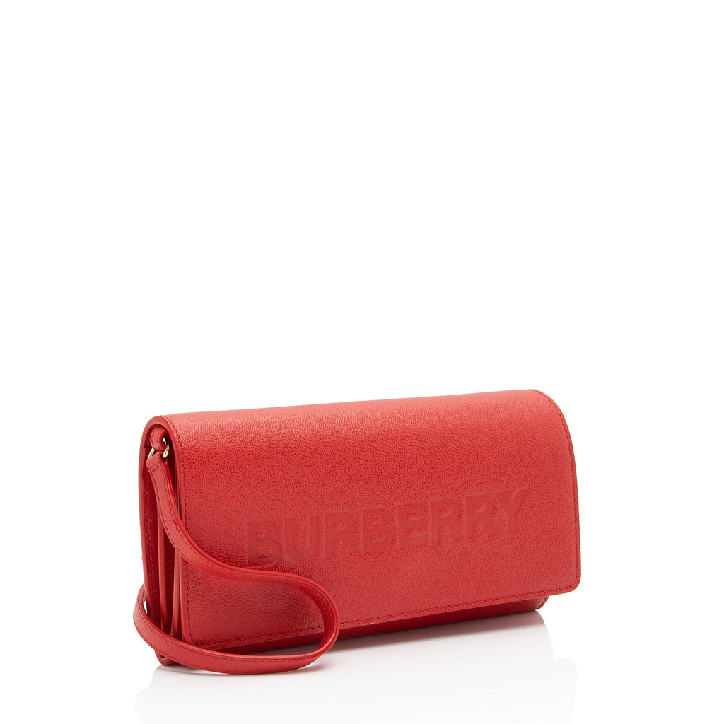 Burberry Embossed Leather Henley Crossbody (SHF-M98bFQ)