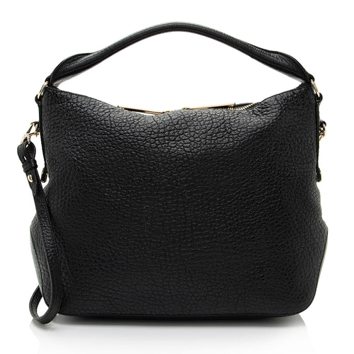 Burberry Grained Leather Ledbury Convertible Hobo (SHF-jy9yzD)