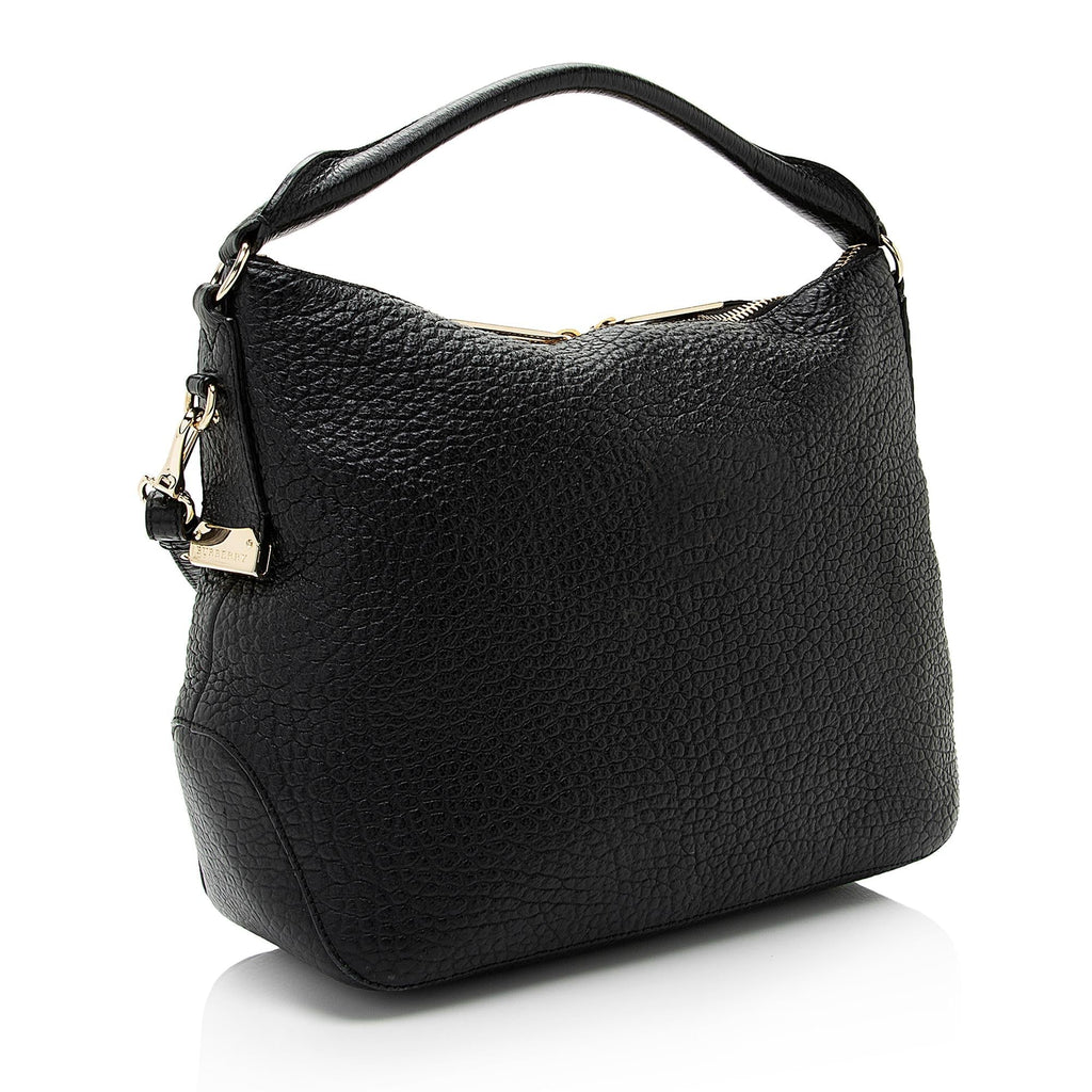 Burberry Grained Leather Ledbury Convertible Hobo (SHF-jy9yzD)