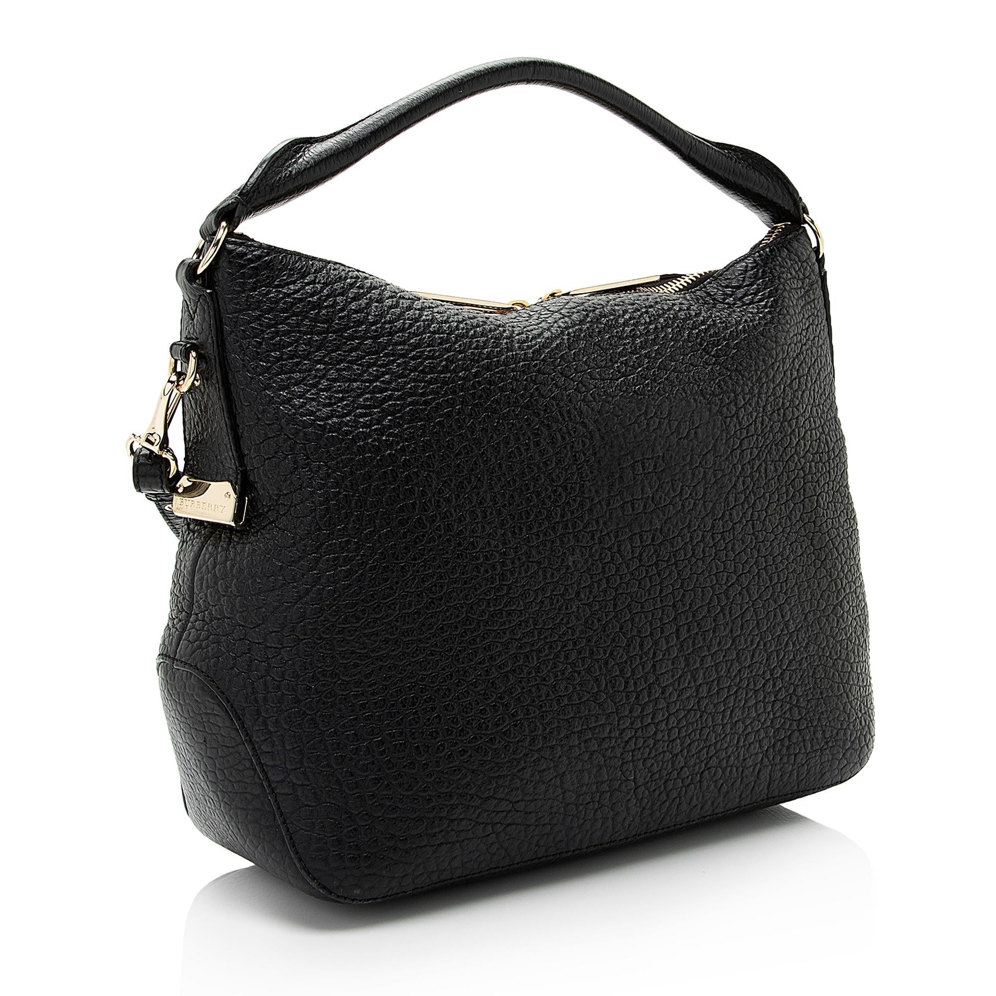Burberry Grained Leather Ledbury Convertible Hobo (SHF-jy9yzD)