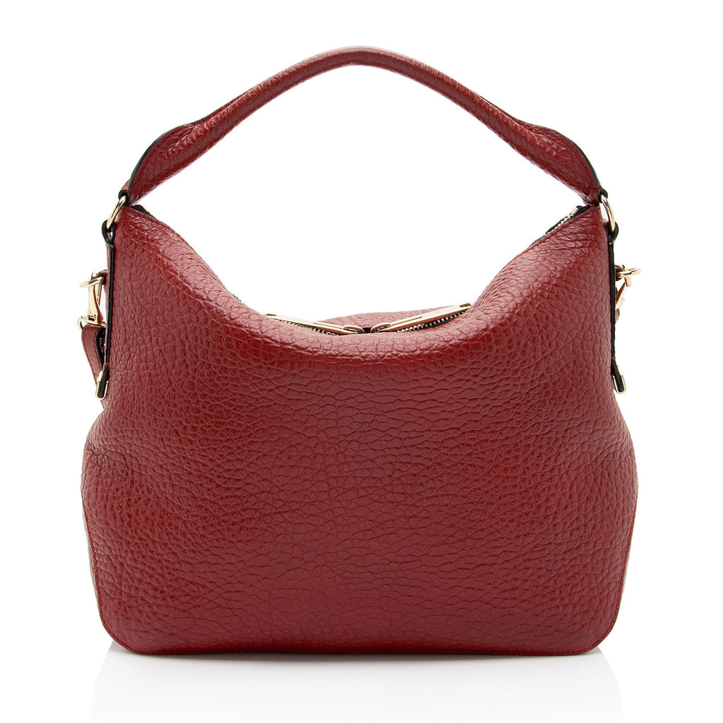 Burberry Grained Leather Ledbury Hobo (SHF-KPDAeq)
