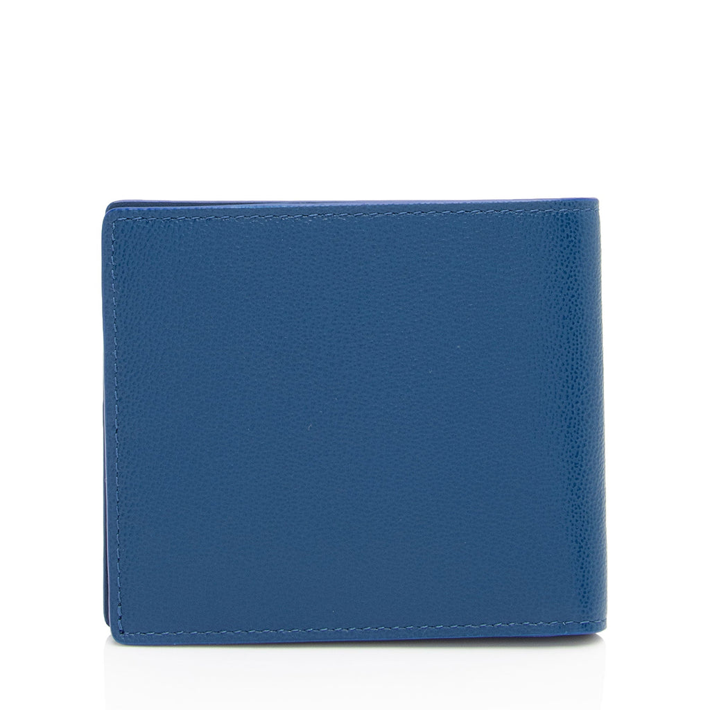 Burberry Embossed Grainy Calfskin  Bi-Fold Wallet (SHF-eDYuMU)