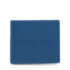 Burberry Embossed Grainy Calfskin  Bi-Fold Wallet (SHF-eDYuMU)
