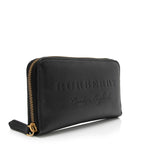 Burberry Grainy Calfskin Embossed Logo Zip Around Wallet (SHF-cYIxLz)