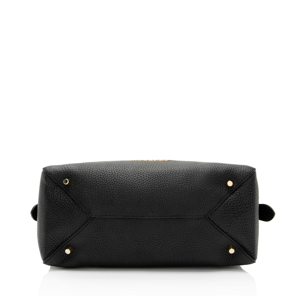 Burberry Grainy Calfskin Greenwood Small Bowling Bag (SHF-FpdJNF)