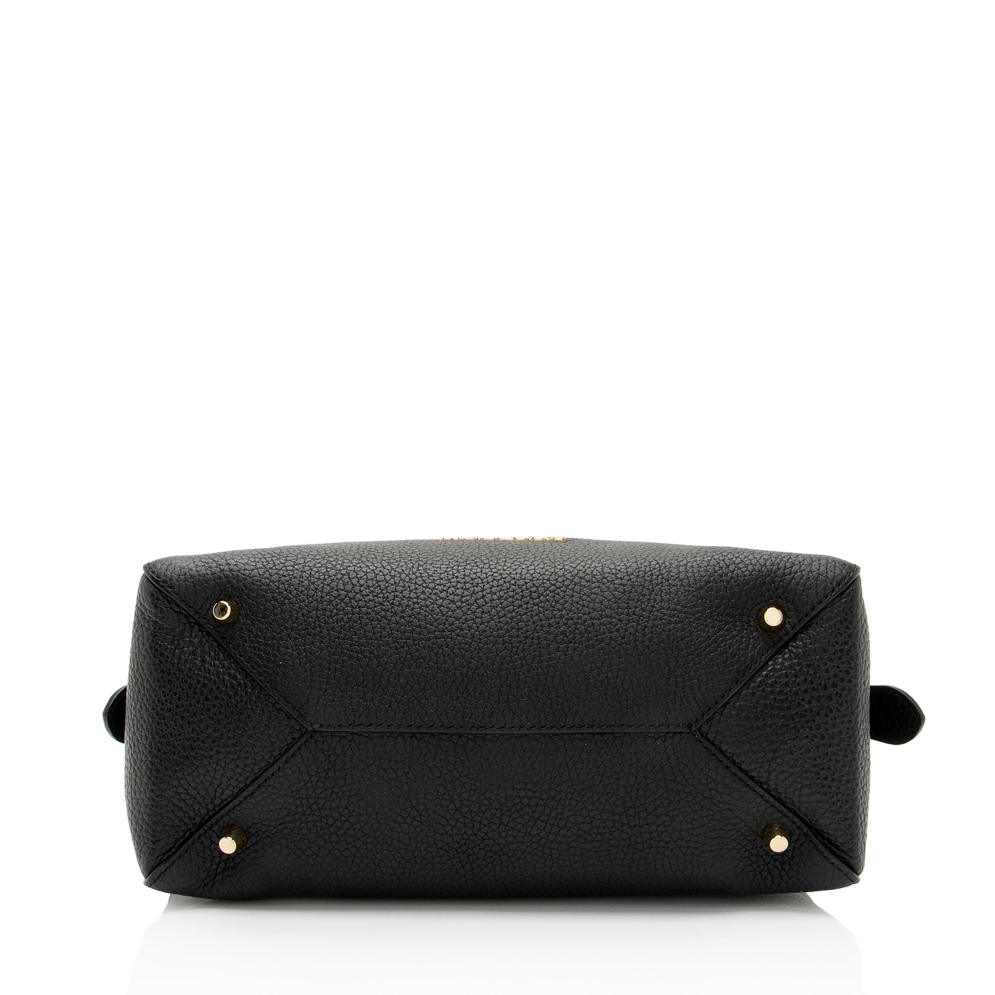 Burberry Grainy Calfskin Greenwood Small Bowling Bag (SHF-FpdJNF)