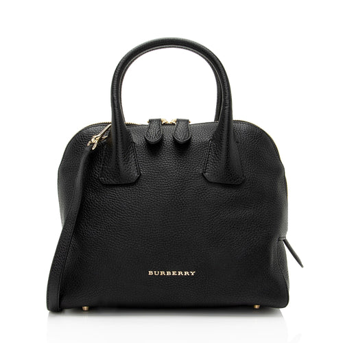 Burberry Grainy Calfskin Greenwood Small Bowling Bag (SHF-FpdJNF)