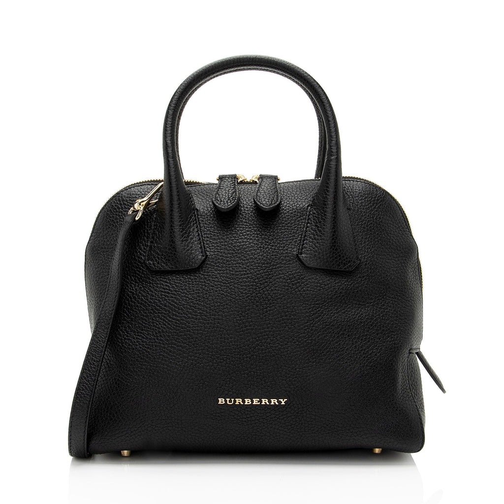 Burberry Grainy Calfskin Greenwood Small Bowling Bag (SHF-FpdJNF)