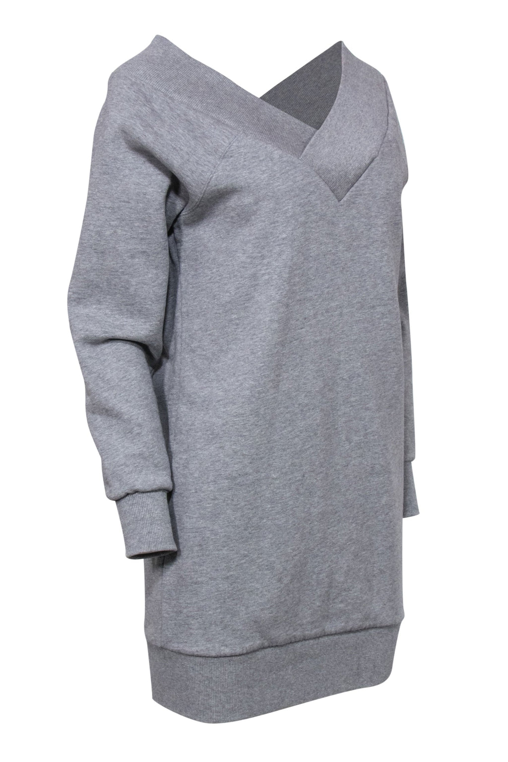 Burberry - Gray Off-the-Shoulder Sweatshirt Dress Sz S