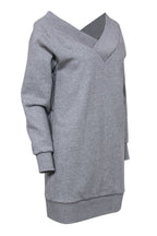 Burberry - Gray Off-the-Shoulder Sweatshirt Dress Sz S