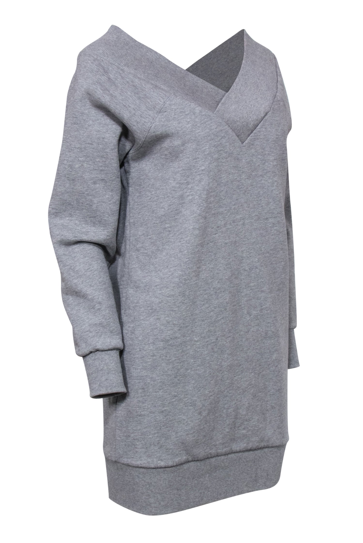 Burberry - Gray Off-the-Shoulder Sweatshirt Dress Sz S