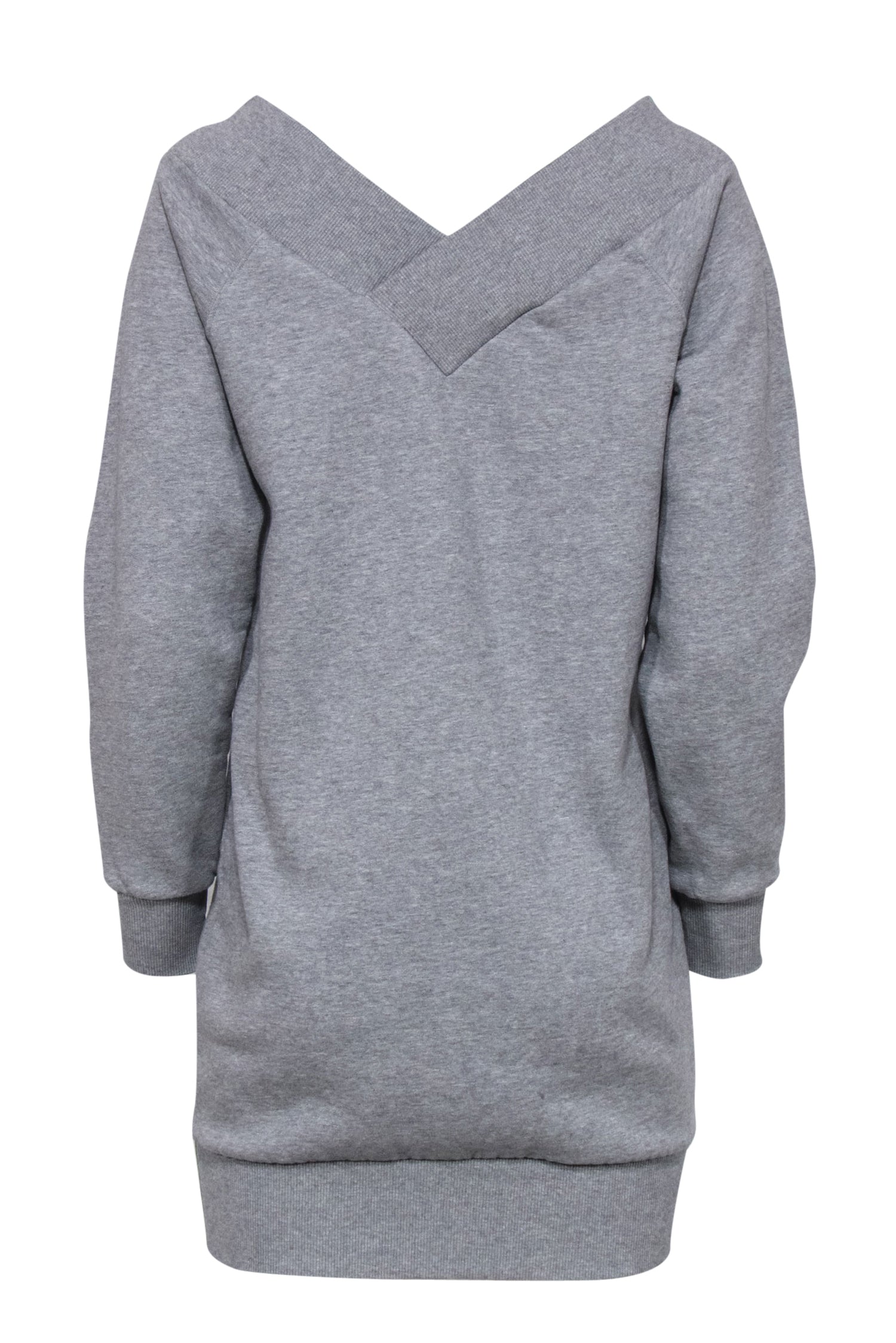 Burberry - Gray Off-the-Shoulder Sweatshirt Dress Sz S