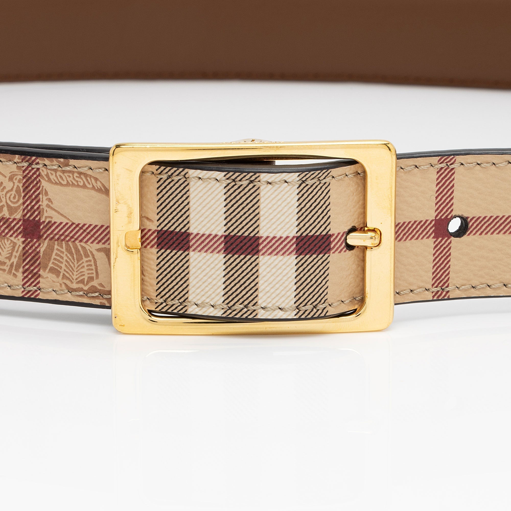 Burberry Haymarket Check Belt - Size 38 / 95 (SHF-ead0mX)