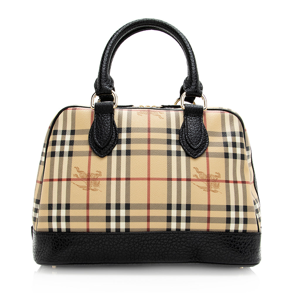 Burberry Haymarket Check Bowling Satchel (SHF-19714)