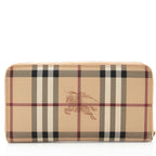 Burberry Haymarket Check Elmore Zip Around Wallet (SHF-19807)