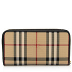 Burberry Haymarket Check Elmore Zip Around Wallet (SHF-20277)