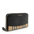 Burberry Haymarket Check Elmore Zip Around Wallet (SHF-20277)