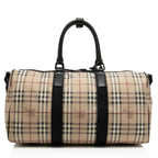 Burberry Haymarket Check Holdall Duffle Bag (SHF-htwN9P)