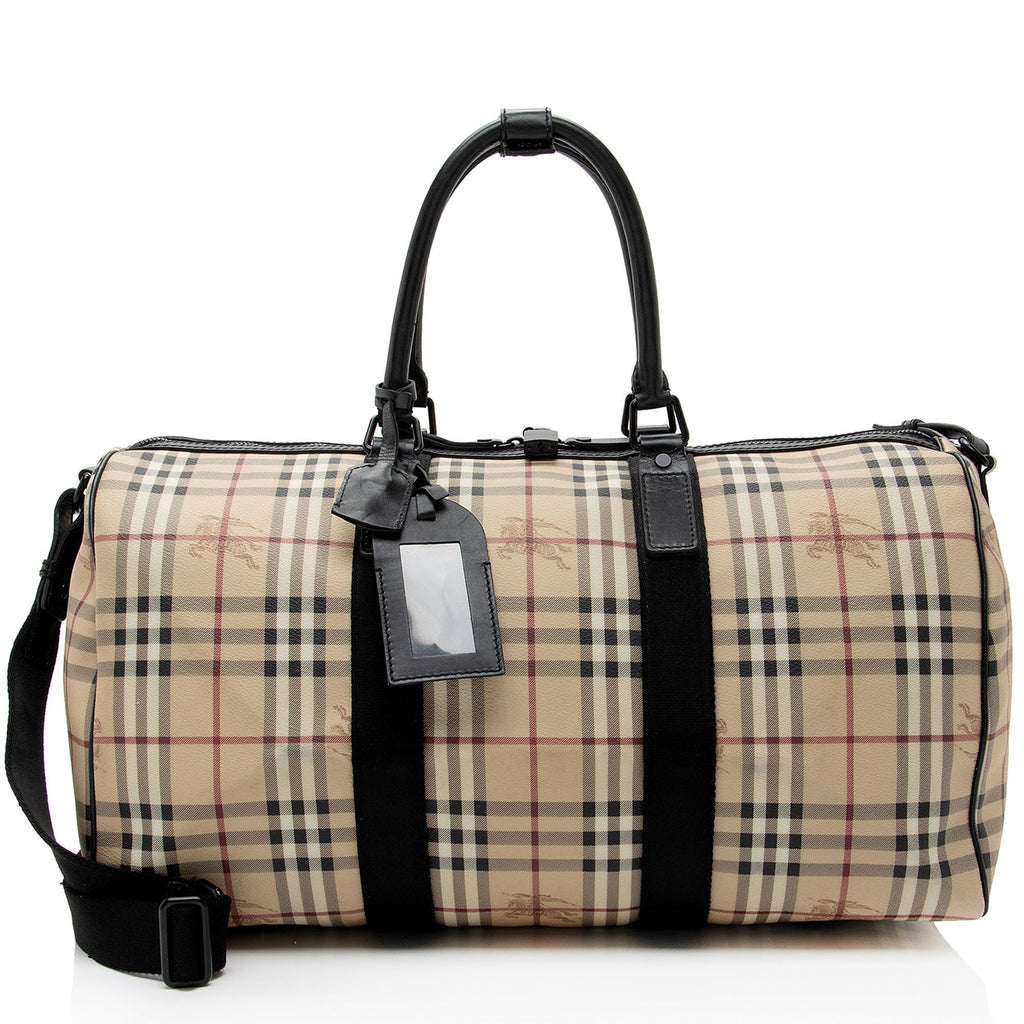 Burberry Haymarket Check Holdall Duffle (SHF-6UofXL)