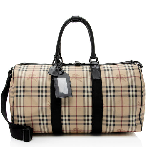 Burberry Haymarket Check Holdall Duffle (SHF-6UofXL)