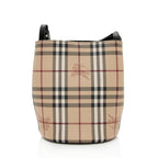 Burberry Haymarket Check Lorne Bucket Bag (SHF-21948)