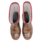 Burberry Haymarket Check Mid Calf Rainboots - Size 7 / 37 (SHF-23323)