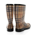 Burberry Haymarket Check Mid-Calf Rainboots - Size 9 / 39 (SHF-UjBduQ)