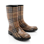 Burberry Haymarket Check Mid-Calf Rainboots - Size 9 / 39 (SHF-UjBduQ)