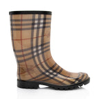 Burberry Haymarket Check Mid-Calf Rainboots - Size 9 / 39 (SHF-UjBduQ)