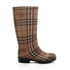 Burberry Haymarket Check Rubber Mid-Calf Rain Boots - Size  8 / 38 (SHF-Ple8S6)