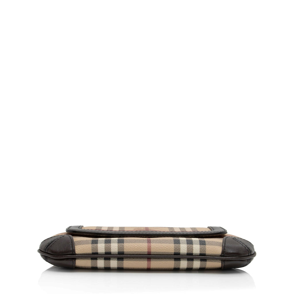 Burberry Haymarket Check Small Flap Shoulder Bag (SHF-AaFtEK)