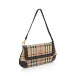 Burberry Haymarket Check Small Flap Shoulder Bag (SHF-AaFtEK)