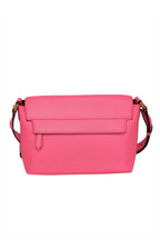 Burberry - Hot Pink Pebbled Leather Front Flap Crossbody Bag